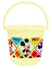 Kuber Industries Disney Mickey Minnie Print Unbreakable Virgin Plastic Strong Bathroom Bucket,16 LTR (Pink & Cream & White)-Pack of 3 -HS_35_KUBMARTS17871