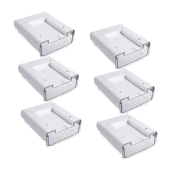 Kuber Industries Bottom Layer Small Drawer Storage Box|Plastic Cabinet Box For Storage|Pack of 6|White