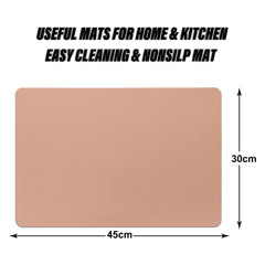 Kuber Industries 12 Pcs Waterproof Dining Table Mats | Anti-Skid Placemats for Food Plates & Hot Pots | for Home & Restaurants - Brown