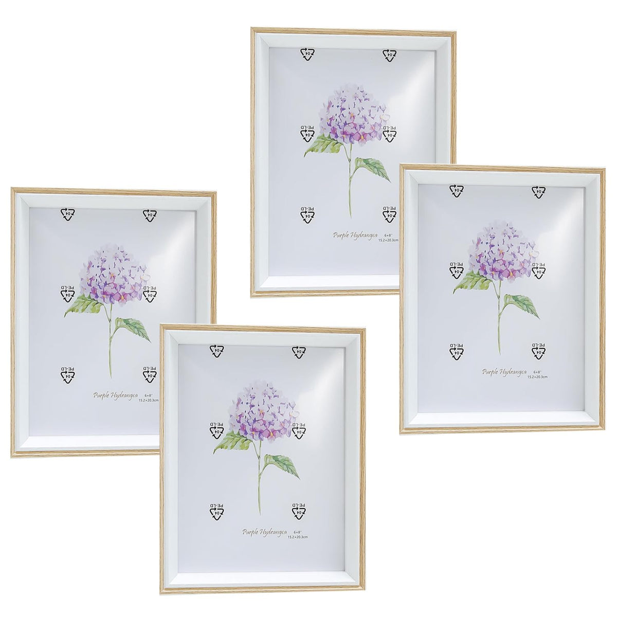 Kuber Industries Photo Frame For Home Décor|Use Horizontal & Vertical|Crystal Clear Glass|Perfect For Home, Office And Shop "16.7x21.8CM"-Pack of 4 (Natural)