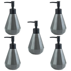 Kuber Industries Liquid Soap Dispenser | Handwash Soap Dispenser | Soap Dispenser for Wash Basin | Shampoo Dispenser Bottle | Bathroom Dispenser Bottle | Pack of 5 | 250 ml | Gray