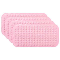 Kuber Industries Bath Mat | PVC Bathroom Mat | Shower Bath Mat | Floor Tub Mat | Bathroom Mud Mat | Anti-Skid Shower Bathroom Mat | M-YSD-35C |Pack of 4| Pink