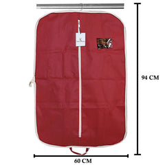 Kuber Industries Foldable 8 Piece Non Woven Coat Cover, Maroon and Brown