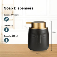 Kuber Industries Liquid Soap Dispenser | Handwash Soap Dispenser | Soap Dispenser for Wash Basin | Shampoo Dispenser Bottle | Bathroom Dispenser Bottle | 18 Piece | Pack of 6 | 350 ml | ZX014GY | Gray