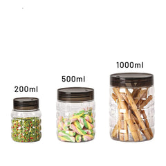Kuber Industries Set of 18 Plastic Container Set | 1000ml, 500ml, 200ml I PET, Food Grade Plastic, 100% BPA Free | Airtight Container Set for Kitchen Storage |Small to Large, Transparent (Pack of 3)