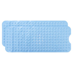 Kuber Industries Bath Mat | PVC Bathroom Mat | Shower Bath Mat | Floor Tub Mat | Bathroom Mud Mat | Anti-Skid Shower Bathroom Mat | M-YSD-40A |Pack of 2| Sky Blue