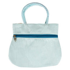 Heart Home Hand Bag|Traditional Hand Bag|Silk Wallet Hand Bag|Woman Tote Hand Bag|Ladies Purse Handbag|Gifts Hand Bag|Curved Shape Embroidery Hand Bag|Light Blue