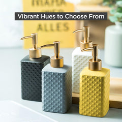 Homestic Liquid Soap Dispenser | Handwash Soap Dispenser | Soap Dispenser for Wash Basin | Shampoo Dispenser Bottle | Bathroom Dispenser Bottle | 3 Piece | 350 ml | ZX021GY | Gray
