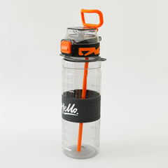 Kuber Industries Pack of 4 Kids Water Bottle With Straw |Sipper Water Bottle For Kids Boys Girls| Water Bottle with Locking Flip Lid | 800 ml |Black | SYZ-7740D