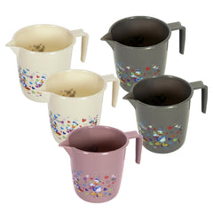Heart Home Disney Team Bathroom Mug | Plastic Bath Mug for Bathroom | Mug for Bathroom | Mug for Toilet | Washroom Jug | 111 Bath Mug | 1 LTR | Pack of 5 | Multi
