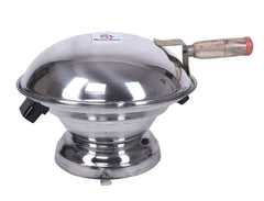 Heart Home Aluminum Tandoor Bati Maker Baking Oven, 34 X 34 X 26 Cm, Gas Tandoor, Barbecue Grill Food Steamer Cookware Set (Set of 1, Silver)-Heart11726, Standard, 1000 Watts