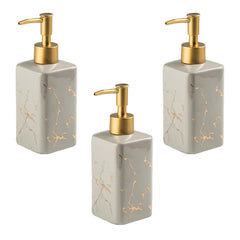 Homestic Liquid Soap Dispenser | Handwash Soap Dispenser | Soap Dispenser for Wash Basin | Shampoo Dispenser Bottle | Bathroom Dispenser Bottle | 3 Piece | ZX032GY | 320 ml | Gray