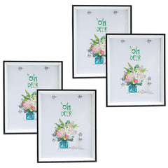 Kuber Industries Photo Frame For Home Décor|Use Horizontal & Vertical|Crystal Clear Glass|Perfect For Home, Office And Shop "21.8x26.9CM"-Pack of 4 (Black)