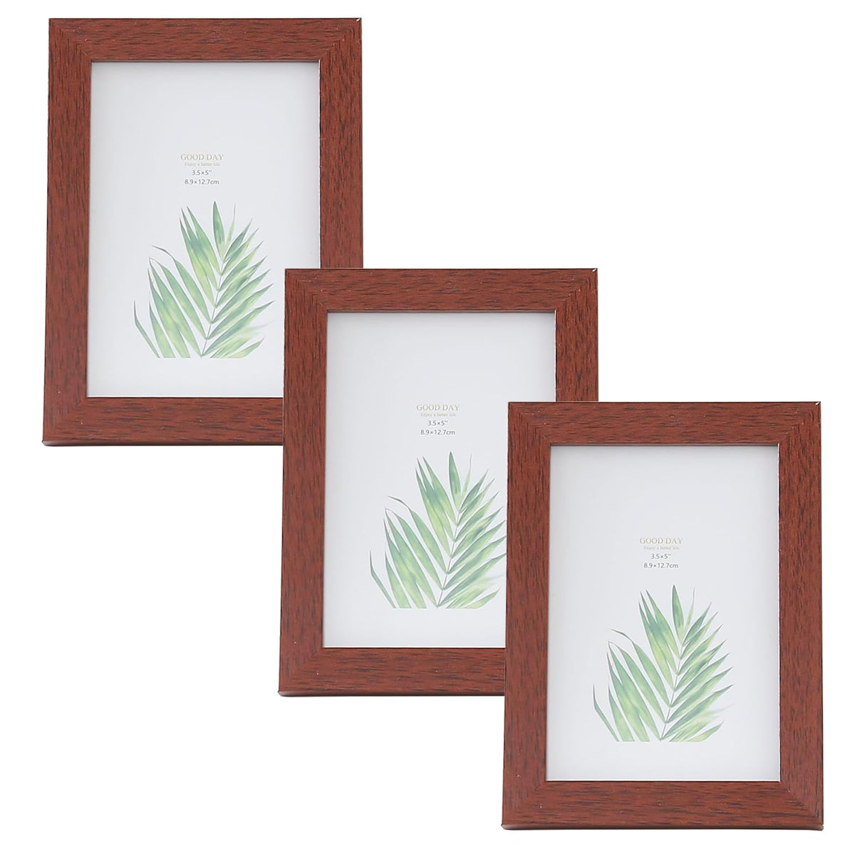 Kuber Industries Photo Frame For Home Décor|Use Horizontal & Vertical|Crystal Clear Glass|Perfect For Home, Office And Shop "10.4x14.2CM"-Pack of 3 (Brown)