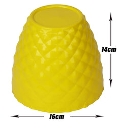 Heart Home Flower Pot | Flower Planter Pots for Indoor | Flower Pots for Outdoor | Pot for Garden & Balcony Flowering | Flower Plants Pot | Diamond Flower Pot | 6 Inch | Yellow