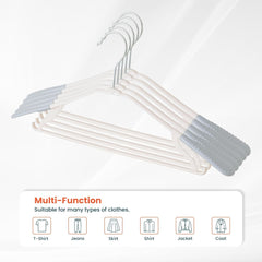 Kuber IndustriesPP Cloth Hanger Set of 15 with Zinc Plated Steel Hook (Grey)