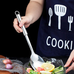 Kuber Industries Stainless Steel Kitchen Tool and Utensil, Set of 2 Pieces (Spatula & Solid Turner) (Silver), Standard