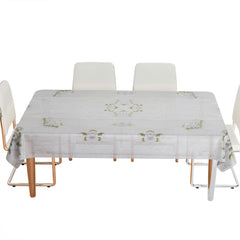 Kuber Industries Dining Table Cover | PVC Table Cloth Cover | 6 Seater Table Cloth | Flower Almond Table Cover | Table Protector | Table Cover for Dining Table | 60x90 Inch | Green