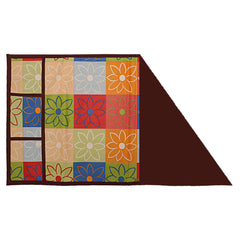 Heart Home Multicheck Print PVC Fridge Top Cover with 6 Utility Side Pockets (Multicolour)