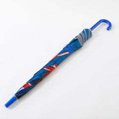 Kuber Industries Marvel Spidermen Print Umbrella For Kids|Automatic Umbrella For Rain-Pack of 6 (Blue)