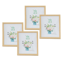 Kuber Industries Photo Frame For Home D�cor|Use Horizontal & Vertical|Crystal Clear Glass|Perfect For Home, Office And Shop "21.8x26.9CM"-Pack of 4 (Natural)