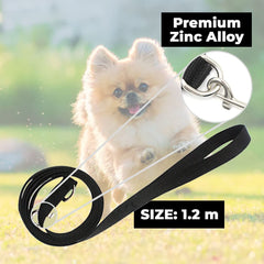 Kuber Industries Reflective Dog Harness With Adjustable Leash|Breathable Polyester Mesh Fabric With Top carry Handle|Medium Size|HAT-818|Comfortable No-Pull Grip|QuickRelease Buckles|Black (Pack Of 6)