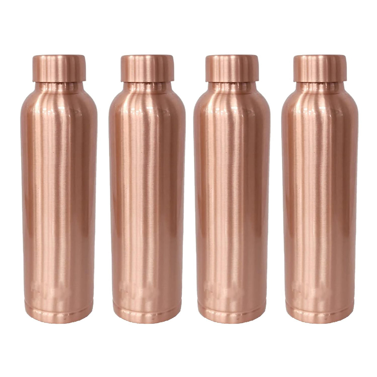 Kuber Industries Copper Water Bottle | BPA Free, Non Toxic | Leakproof, Durable & Lightweight | with Added Health Benefits of Copper | Ergonomic Design & Easy to Clean | Black| 950 ml (Pack of 4)