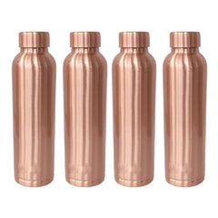 Kuber Industries Copper Water Bottle | BPA Free, Non Toxic | Leakproof, Durable & Lightweight | with Added Health Benefits of Copper | Ergonomic Design & Easy to Clean | Black| 950 ml (Pack of 4)
