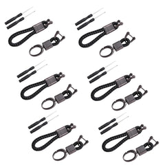 Kuber Industries Keychain/Keyring/Key Tag|Car Key Clip, Key Holder, Key Organizer|Pack of 6| (Black)