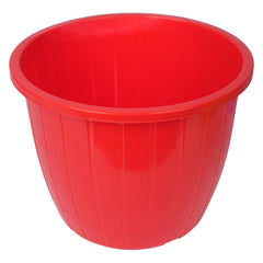 Kuber Industries Flower Pot | Flower Pots for Indoor & Outdoor | Plastic Pot for Gardening | Planter for Flower | Balcony Flower Pot with Drain Holes | Duro Flower Pot | 8 Inch | Pack of 6 | Multi