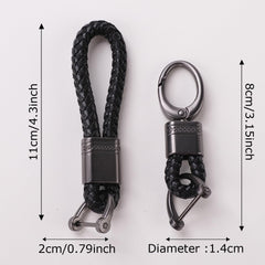 Kuber Industries Keychain/Keyring/Key Tag|Car Key Clip, Key Holder, Key Organizer|Pack of 6| (Black)