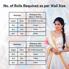Kuber Industries PET Wallpaper for Walls of The Living Room I Self-Adhesive, Oilproof, Heat Resistant and Waterproof I DIY Floral Designer Wall Sticker I Pack of 1 Roll, 60cmx500cm