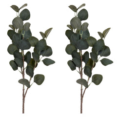 Heart Home Flowers Orchid | Artificial Flower Eucalyptus | Flower Orchid for Vase Pot | Artificial Flower for Home Décor | Orchids Artificial Flower for Vase | Pack of 2 | Green