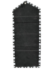 Heart Home Dot Printed 3 Pockets Wall Hanging Storage Organizer, Magazine/Letter Holder, Stationary Organizer (Black & White)-HS43HEARTH25742