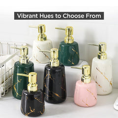 Urbane Home Liquid Soap Dispenser | Handwash Soap Dispenser | Soap Dispenser for Wash Basin | Shampoo Dispenser Bottle | Bathroom Dispenser Bottle | 3 Piece | 260 ml | JY00099GN | Green