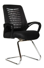 Kuber Industries Ergonomic Revolving Office Chairs for Work From Home | Comes with Armrest Support | Comfy Chair for Students | Work Chair for Office Executives Staff | Black