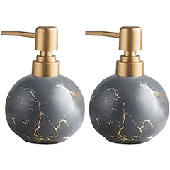Kuber Industries Liquid Soap Dispenser | Handwash Soap Dispenser | Soap Dispenser for Wash Basin | Shampoo Dispenser Bottle | Bathroom Dispenser Bottle | Pack of 2 | ZX022GY | 300 ml | Gray