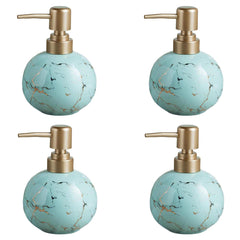 Kuber Industries Liquid Soap Dispenser | Handwash Soap Dispenser | Soap Dispenser for Wash Basin | Shampoo Dispenser Bottle | Bathroom Dispenser Bottle | Pack of 4 | 300 ml | Blue