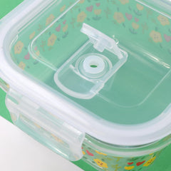 Urbane Home Borosilicate Printed Container With Lid (Square) | JDA051-MUL | Multi | Pack Of 2