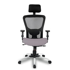 Kuber Industries Ergonomic Office Chairs for Work From Home | Comes with Manual Height Adjustable, Armrest & Adjustable 2D Lumbar Support | Comfy Study Chair for Students with Wheels | Black