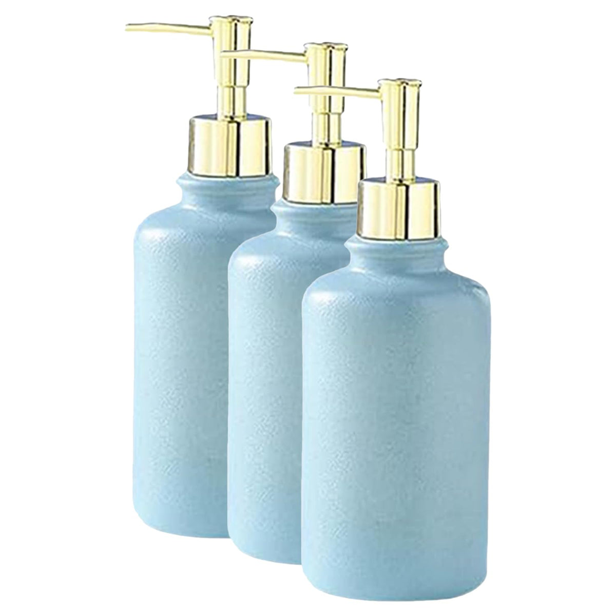 Homestic Liquid Soap Dispenser | Handwash Soap Dispenser | Soap Dispenser for Wash Basin | Shampoo Dispenser Bottle | Bathroom Dispenser Bottle | 3 Piece | 400 ml | JY00231BU | Blue