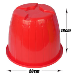 Kuber Industries Flower Pot | Flower Pots for Indoor & Outdoor | Plastic Pot for Gardening | Planter for Flower | Balcony Flower Pot with Drain Holes | Duro Flower Pot | 8 Inch | Pack of 2 | Red