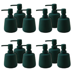 Kuber Industries Liquid Soap Dispenser | Handwash Soap Dispenser | Soap Dispenser for Wash Basin| Bathroom Dispenser Bottle | 12 Piece | Pack of 4 | 260 ml | JY00159GN | Green