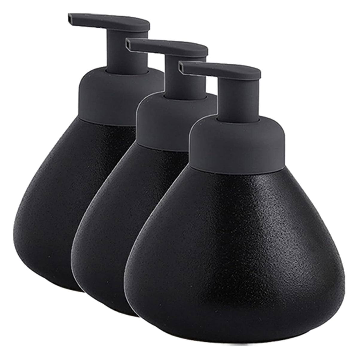 Homestic Liquid Soap Dispenser | Handwash Soap Dispenser | Soap Dispenser for Wash Basin | Shampoo Dispenser Bottle | Bathroom Dispenser Bottle | 3 Piece | 360 ml | JY00019 | Black