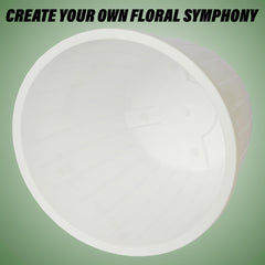 Kuber Industries Flower Pot | Flower Pots for Indoor & Outdoor | Plastic Pot for Gardening | Planter for Flower | Balcony Flower Pot with Drain Holes | Duro Flower Pot | 8 Inch | Pack of 2 | White