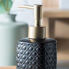 Homestic Liquid Soap Dispenser | Handwash Soap Dispenser | Soap Dispenser for Wash Basin | Shampoo Dispenser Bottle | Bathroom Dispenser Bottle | 310 ML | Black