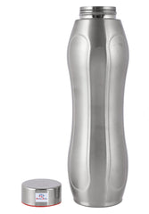 Heart Home Lightweight Odour Free Stainless Steel Fridge Water Bottle/Refrigerator Bottle/Sports Bottle, 1000 ML- Pack of 2 (Silver)-HS42KUBMART25180