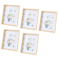 Kuber Industries Photo Frame For Home D?cor|Use Horizontal & Vertical|Crystal Clear Glass|Perfect For Home, Office And Shop "21.8x26.9CM"-Pack of 5 (Natural)