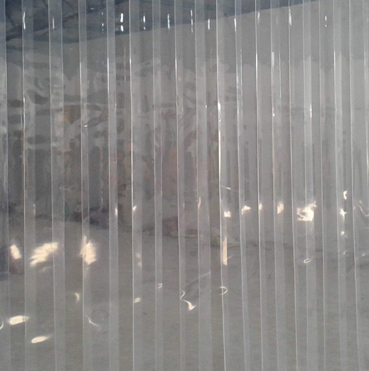 Kuber Industries PVC 7 Feet 2 MM Transparent 6 Strips AC Curtain -CTLTC11283, Standard (CTLTC011283)