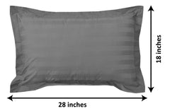 Kuber Industries Lining Design Cotton Pillow Cover- 18x28 Inch, Set of 4 (Grey)-HS43KUBMART26756